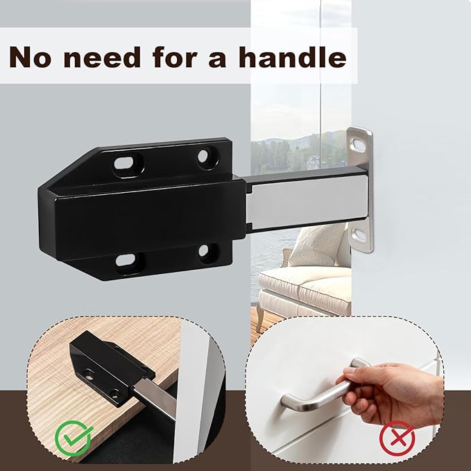 8 Pack Magnetic Push Latch, Heavy Duty Magnetic Touch Latch, - Image 4