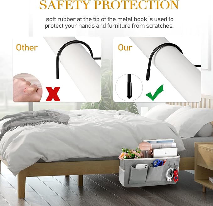 Ozzptuu Bedside Storage Caddy/Bedside Hanging Storage Bag - Image 6