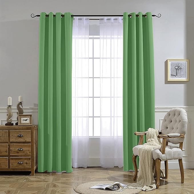 NICETOWN Forest Green Blackout Curtains 84 inches Long 2 Panels Set - Image 7