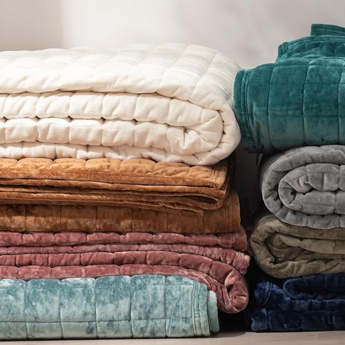 RECYCO Luxury Velvet Quilt Set Full Queen Size, Lightweight Velvet Comforter Set - Image 7