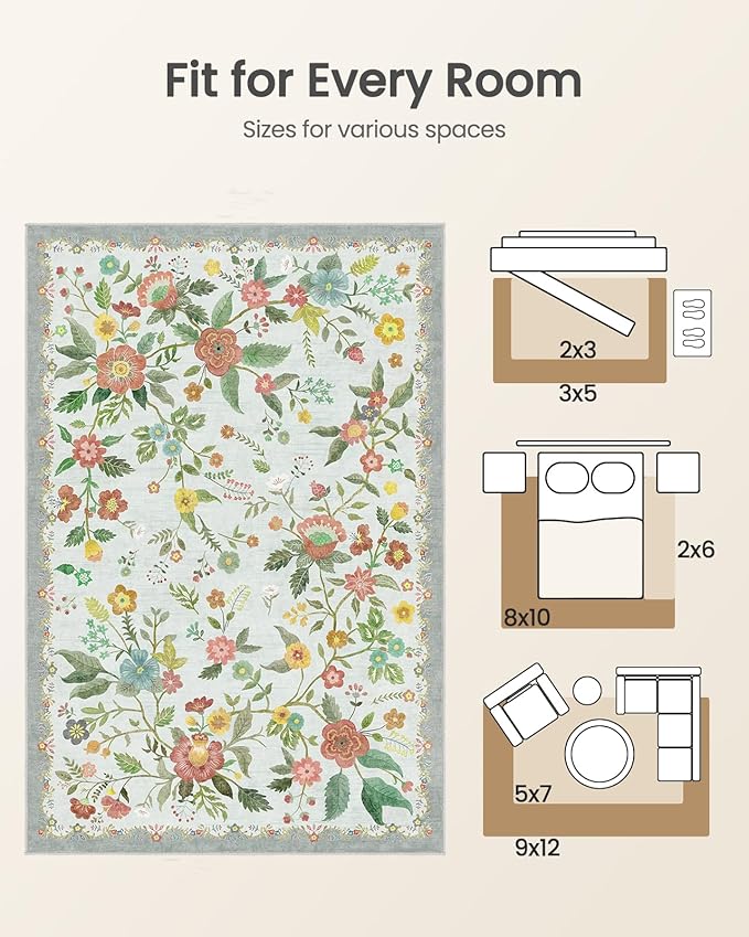 Amada 2x6 Washable Runner Rug, Non-Slip & Low-Profile Kitchen Area Rug - Image 7
