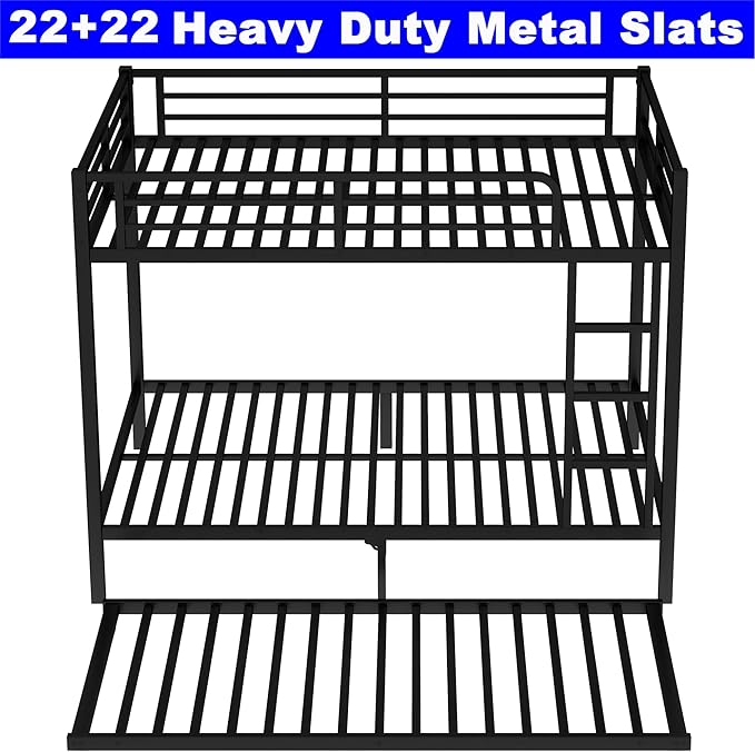 Upgraded Version Thicken Stronger Metal Heavy-Duty Full Over Full Bunk Bed - Image 6