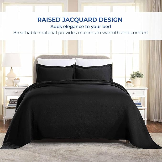 Superior 100% Cotton Basket Weave Bedspread - Image 8