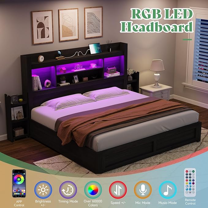 AMERLIFE King Size Bed Frame - Image 4
