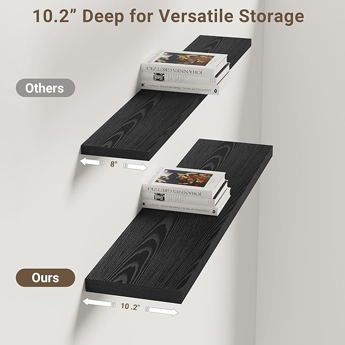 Vivelove 36 Inches Floating Shelves Wall Mounted, Living Room, Home Decor - Image 5