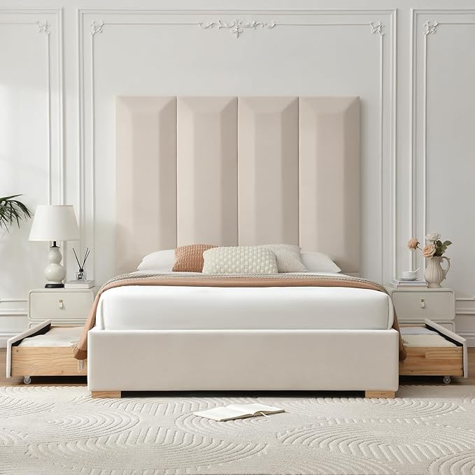 VELOCAVA Queen Size Upholstered Bed Frame - Image 3