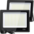 XXBSAZ 100W LED Flood Lights Outdoor, Plug-in & Hardwired Security Lights by XXBSAZ