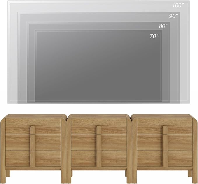 WAMPAT 3 in 1 9 Drawer Dresser for Bedroom, 94.5" Wide Mid Century Modern Wide - Image 9