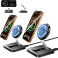 Magnetic Wireless Charger, 15W Foldable Fast Charging Stand by FastandSafeCharging