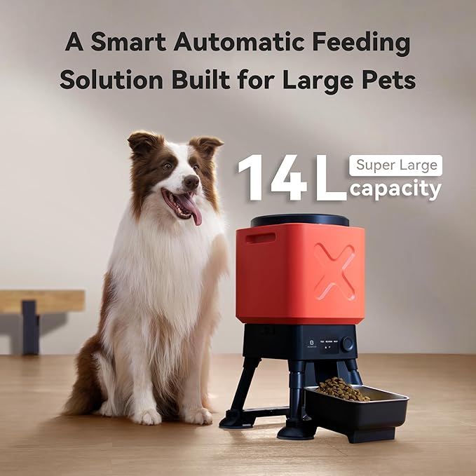 14L Automatic Dog Feeder for Large Breed – Extra Large Capacity, Anti-Blockage - Image 2
