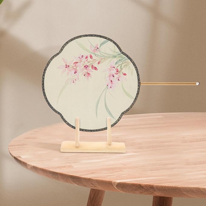 IMIKEYA Wood Folding Fans Stand Japanese Fan Holders Folding Handy Fans Display - Image 9