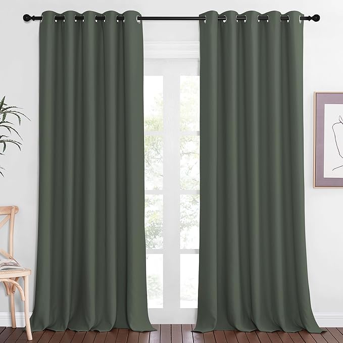 NICETOWN Blackout Curtain for Living Room 90 inch Long by NICETOWN