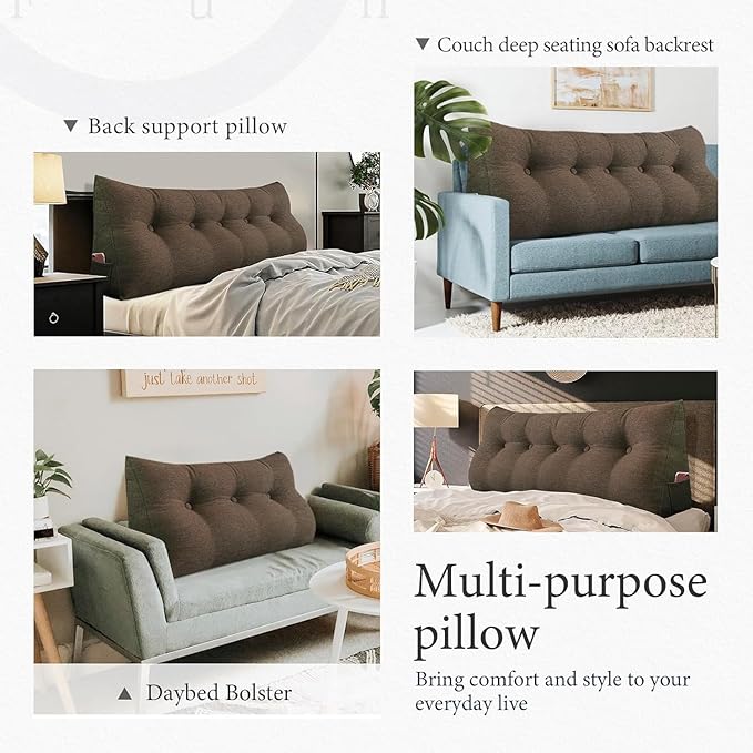homecozy Wedge Headboard Pillow Dorm Room Reading Pillow Back Support - Image 7