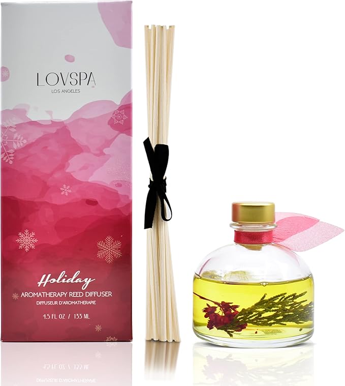 LOVSPA Reed Diffuser Set, Holiday Red Currant & Woods Scented Oil Diffuser - Image 2