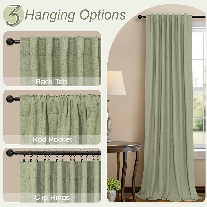 Sage Green Boho Blackout Curtains - Image 6