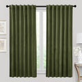 RYB HOME Velvet Curtains 72 inches Length, Back Tab & Rod Pocket Soft Fabric by RYBHOME