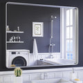 ISKM Silver Framed Mirror for Wal Bathroom Mirror for Wall 48" x 40" Matte by ISKM-IStillKeepMovin