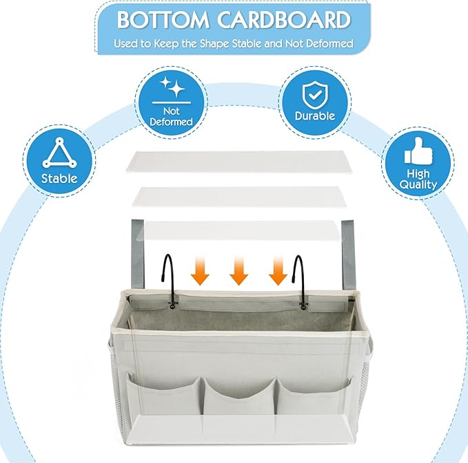 Ozzptuu Bedside Storage Caddy/Bedside Hanging Storage Bag - Image 6