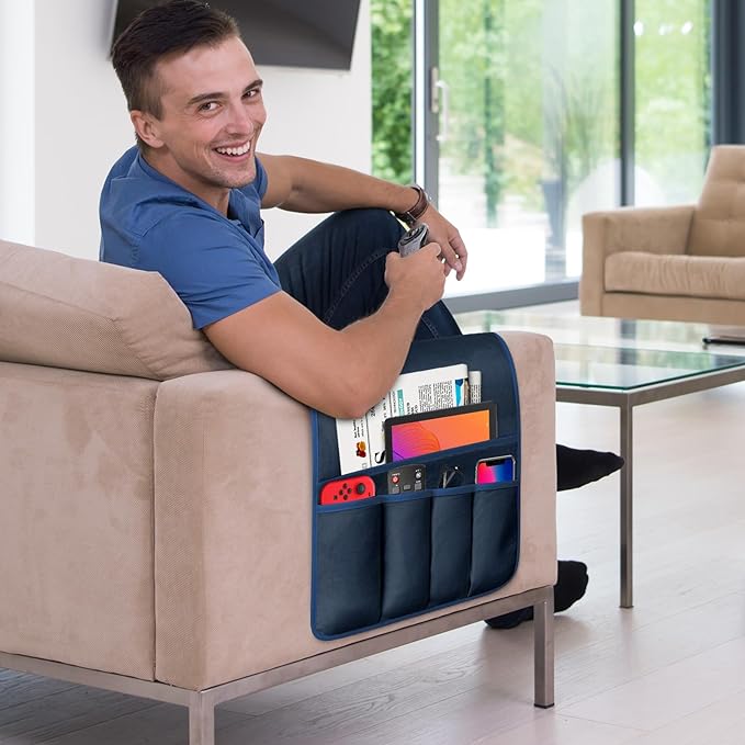 WETRBWEH TV Remote Control Holder Couch Caddy, Non-slip Bedside Caddy Organizer - Image 2