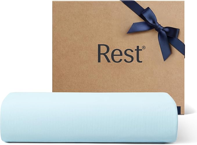 REST® Evercool®+ Top Sheet, Full/Queen Size, Light Blue by REST