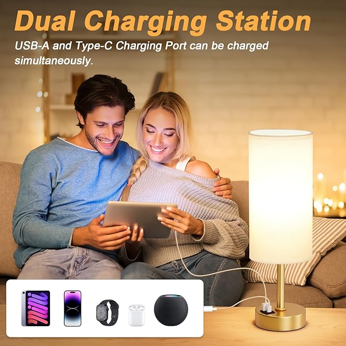 Elegant Gold Touch Table Lamp, Modern Wedding Gift - Image 5
