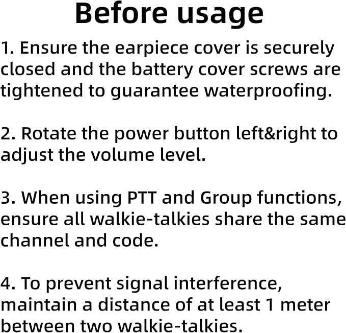 KETELESE T4 Walkie Talkie IP67 Waterproof, Type-C Rechargable Two Way Radio - Image 9