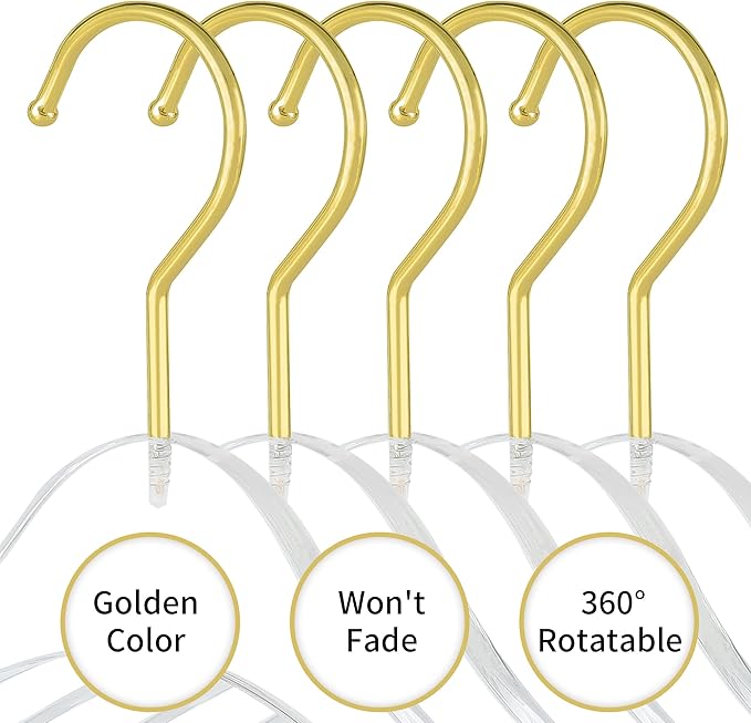 15 Pack Premium Quality Clear Acrylic Clothes Hangers - Image 6