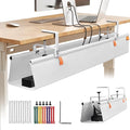 No Drill Under Desk Cable Management Tray, Fabric Cable Management by SUREUP9