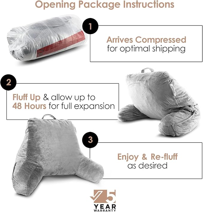 Nestl Reading Pillow with Shredded Memory Foam, Designed - Image 2
