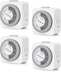 G-Homa Timers for Electrical Outlets, 24 Hour Indoor Plug-in Mechanical Timer by G-Homa