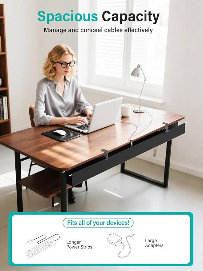 49.2" Under Desk Cable Management Tray, Orapoke Cable Management Under Desk No - Image 5