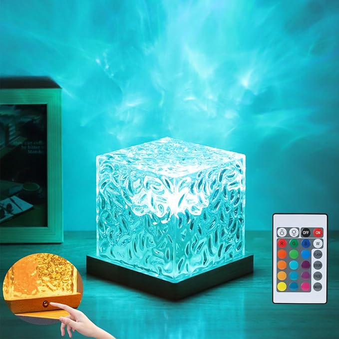 Aurora Ocean Wave Lights Projector, Cordless Rechargeable, 16 Colors Changing by Unknown
