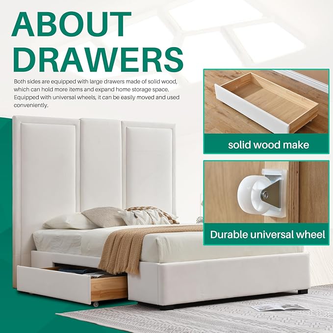 YUHUASHI Queen Size Bed Frame - Image 4