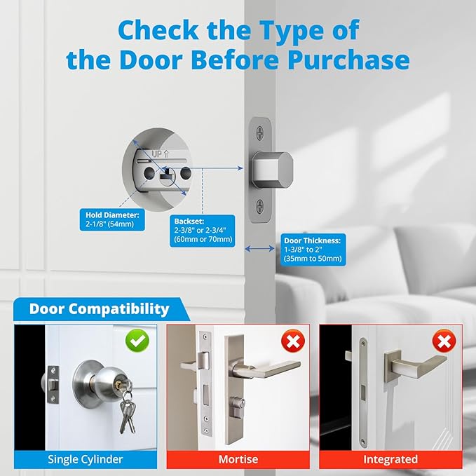 AkaGear T02 Fingerprint Keyless Entry Door Lock - Image 7
