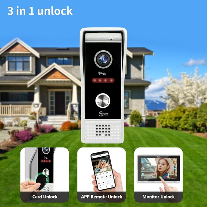 Video Doorbell Intercom System, 7 Inches Touch Screen Video Doorbell Door Phone - Image 4
