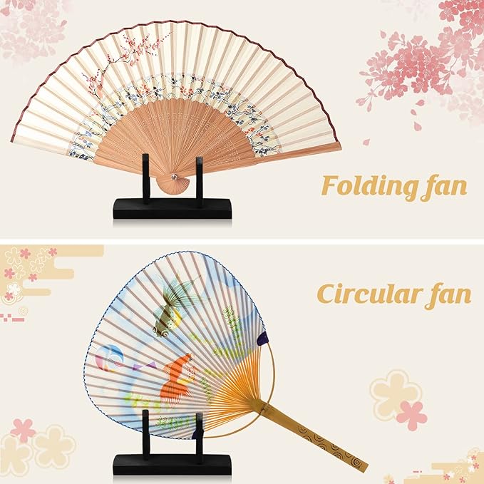 IMIKEYA Japanese & Chinese Folding Fan Display Stand - Image 3