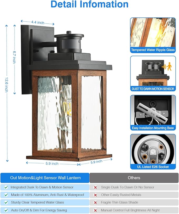 VIANIS 2 Packs Dusk to Dawn Outdoor Lighting - Image 7