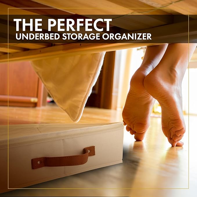HOMELUX THEORY 2pc Low Profile Under Bed Storage Containers, Thin Under Couch - Image 8