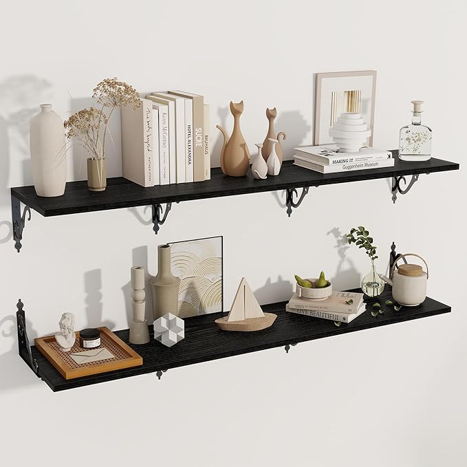 Dreamland Deep Floating Shelves, Wide Display Shelf Wall Mounted by Dreamland