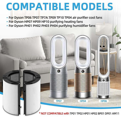 2-in-1 360° Combi Glass Carbon Replacement Filter - Image 2