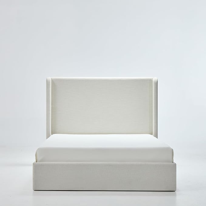 King Size Upholstered Bed Frame, Harper 54" Tall Headboard Platform Beds - Image 8