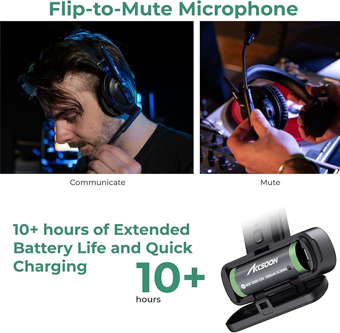 Accsoon Como MIC02-H Wireless Headset Intercom System Host Headset Full Duplex - Image 4