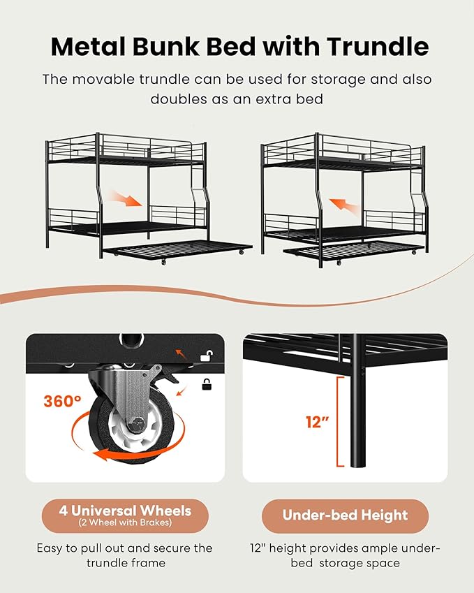 Full XL Over Queen Bunk Bed - Image 4