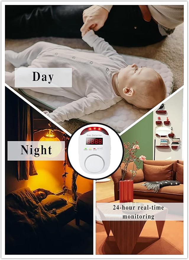 Gas Alarm，Propane detectors for Home，Gas Alarm Detector for Home，Plug-in & - Image 6