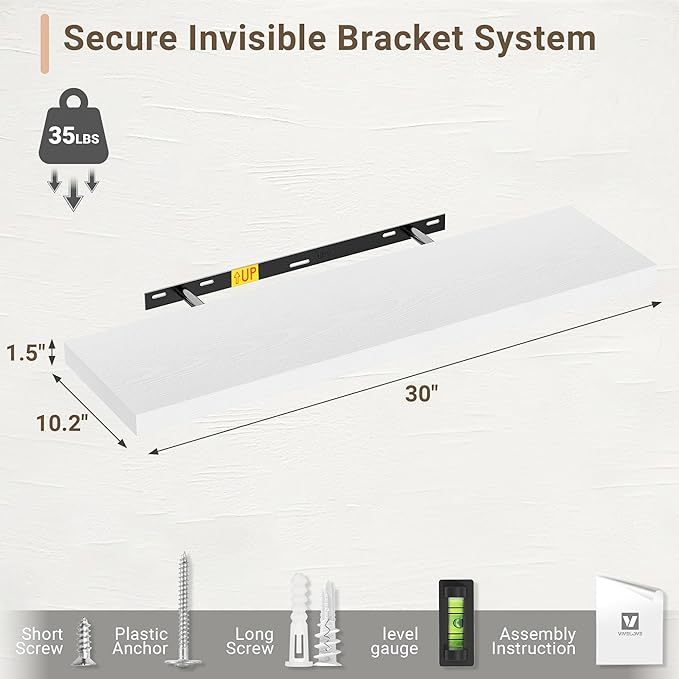Vivelove 10 in Deep Floating Shelves - Image 3