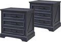 ACCOHOHO Farmhouse Nightstands Set of 2, 22 Inch Wide End Table by ACCOHOHO