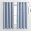 NICETOWN Vintage Blue Blackout Curtains 63 inches Long, Grommet Room Darkening by NICETOWN