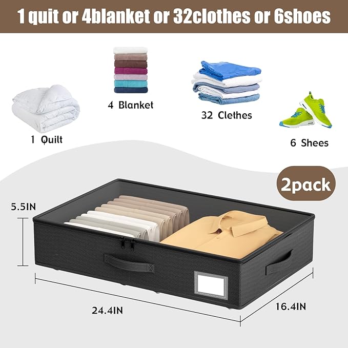 Underbed Storage With Wheels, No Assembly Required - Image 3