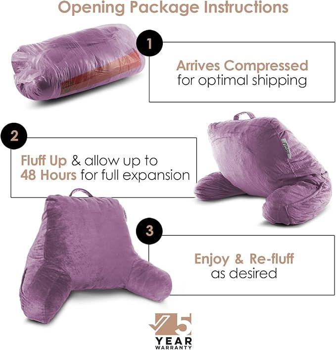 Nestl Reading Pillow with Shredded Memory Foam, Designed - Image 2