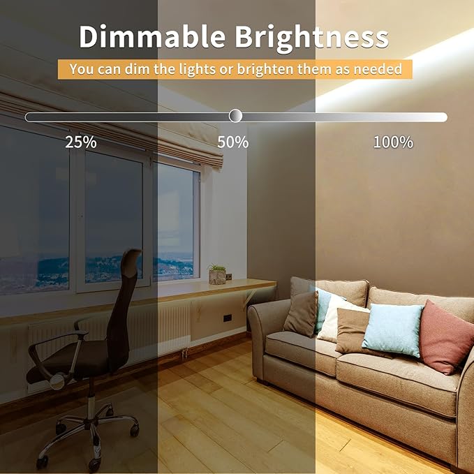 COB LED Strip Lights 100ft, 3000K DC 24V Dimmable Warm White Flexible LED Rope - Image 5
